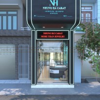 Chỉ với 20 m2 sở hữu thiết kế tiệm vàng Nhung Hà nổi bật và ấn tượng